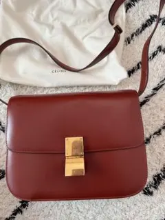 【希少/旧ロゴ】CELINE クラシックボックス 伊勢丹限定 ダークブリック