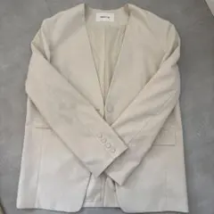 春☘️FRAY I.D ベージュ ノーカラージャケット