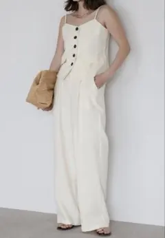 BONJOUR SAGAN ビスチェ×タックストレートパンツセットアップ