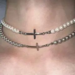 白パール ネックレス y2k 白のみ