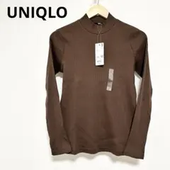 新品タグ付き ユニクロ リブハイネック 長袖 レディース UNIQLO