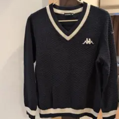Kappa ネイビー Vネックセーター Oサイズ