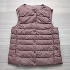 無印良品 ノーカラーベスト S スモーキーピンク