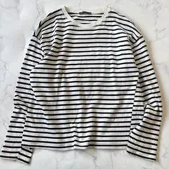 ZARA　ボーダーカットソー　ロンT　長袖　メンズ　S◆8423のサムネイル