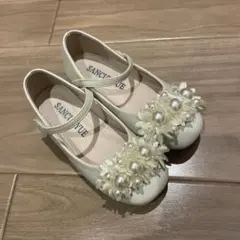 キッズ フォーマル 靴 白 17cm 結婚式 女の子