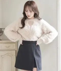 【最終値下げ】カットアウトシャギーニットプルオーバー