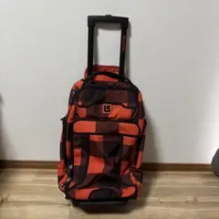BURTON バートン トラベルキャリー オレンジ　チェック　状態良い　最安値と