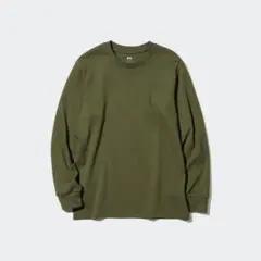 UNIQLO ソフトタッチクルーネックTシャツ XL オリーブ ユニクロ
