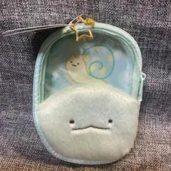 すみっコぐらし 小型ポーチ 水色 ぬいぐみポーチ とかげ 未使用