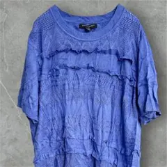 BANANA REPUBLIC 半袖ニット XL 青