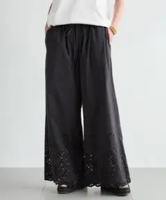 バンヤードストーム カットワークワイドパンツ ブラック 1サイズ