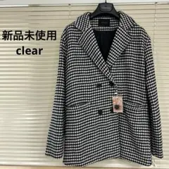 clear クリア千鳥格子テーラードJK新品未使用サイズFree