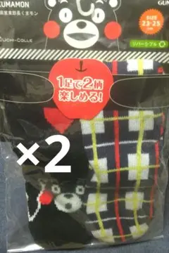 GUNZE グンゼ くまモン 厚手 靴下 2足セット 23cm-24cm