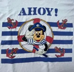 90s USA製 ミッキー AHOY! シングルステッチ XXL ディズニー