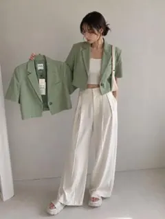 ZARA クロップド丈 サマージャケットのサムネイル