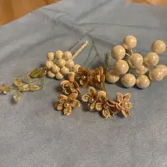 未使用和風髪飾りパール花ビーズ成人式お正月謝恩会ドレス結婚式