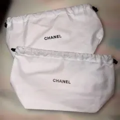 CHANEL ロゴ入りホワイトポーチ ノベルティ シャネル 巾着 ポーチ 袋のサムネイル