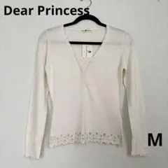 【未使用】Dear Princess ホワイト Vネック ニット セーター長袖