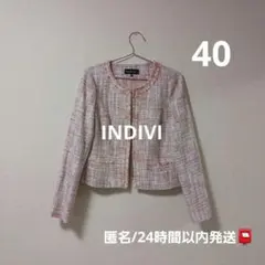 インディヴィ ノーカラージャケット