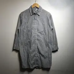 ON LOVE OFF ストライプ 五分袖シャツ LL