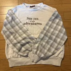 Lover toxic M トレーナー チェック柄