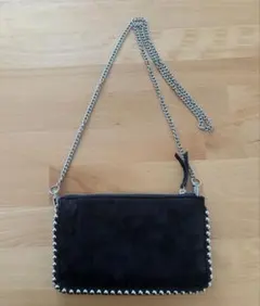 ZARA WOMAN スタッズ ショルダーバッグ ブラックのサムネイル