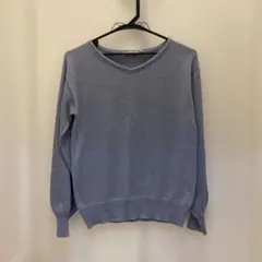 Te chichi ライトブルー Vネック長袖ニット