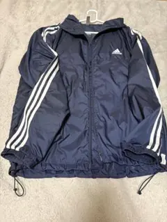 ネイビー フード付き ナイロンジャケット