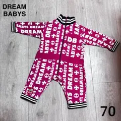 ドリームベイビーズ 長袖ロンパース 70 ピンク