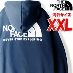 ノースフェイス パーカー メンズ バックプリント ネイビー 海外XXL tb