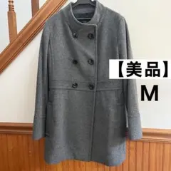 値下げ【美品】 ユニクロ ウールコート ミドルコート ロングコート グレー M