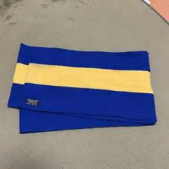 BROOKS BROTHERS ウールマフラー 青と黄色のサムネイル
