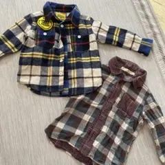 本日限定値下げ！　長袖　シャツ　100サイズ相当　チェックシャツ　セット