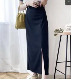 【mily bilet】スリットか入りハイウエストIラインスカートのサムネイル