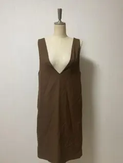 Te chichi テチチ Vネック ジャンパースカート ブラウン Mサイズ