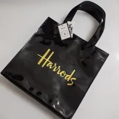 Harrods 黒 トートバッグ 未使用タグ付き