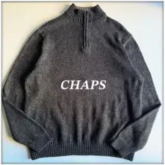 CHAPS half zip cotton knit sweater