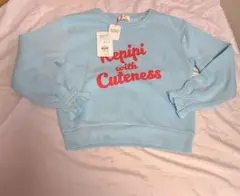 新品、未使用 Repipi 水色 トレーナー Sサイズ