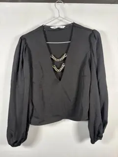 ZARA チェーン　シャツ　S