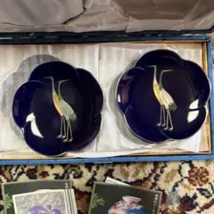 香蘭社 花型皿 4枚セット✖︎2 合計8枚　ハードケース付き