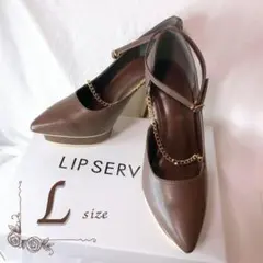 新品 LIP SERVICE リップサービス アシメチェーンパンプス ハイヒール