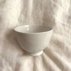 クレイユモントロー小ぶりなカフェオレボウル白お茶碗サルグミンヌ