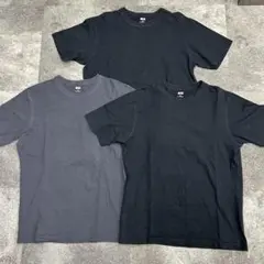 ユニクロU クルーネックTシャツ 3枚まとめ XLサイズ 古着 黒 グレー