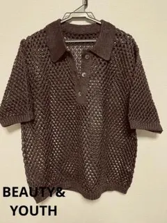 BEAUTY&YOUTHポリエステルメッシュポロニットのサムネイル