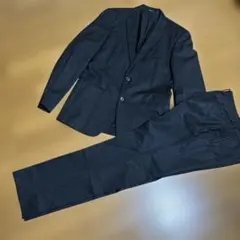 COMME CA ISM メンズスーツ ブラック ストライプ　セットアップ