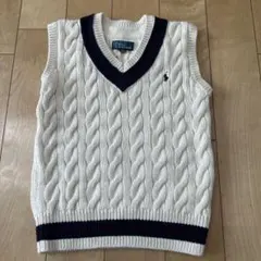 Polo by Ralph Lauren ニット　ベスト 130㎝　クリーム色