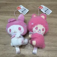 モンチッチ×マイメロディ・クロミ おすわりぎゅっとマスコット 2種