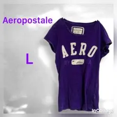 【aeropostale】Lサイズ 紫 ロゴTシャツ アメリカ古着 ヴィンテージ