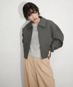 アダムエロペ ダンボールブルゾンカーディガン