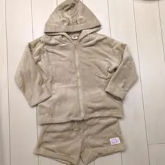 nkp school モコモコ 上下セット 130 ベージュ